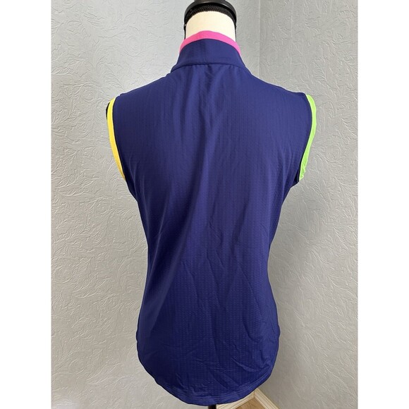 G Lifestyle Size Small Colorblock Zip Mock Neck AD9 - Picture 3 of 4